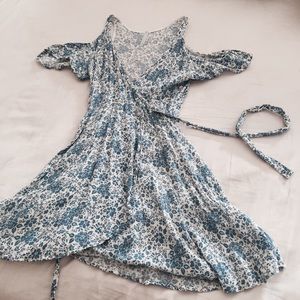 Floral Wrap Mini Dress